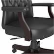 Pemberly Row High Back Tufted Office Chair with Arms in Black Bonded Leather
