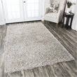 Pemberly Row Modern 6' x 9' Solid Khaki/Ivory Tufted Area Rug
