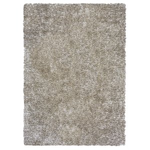 Pemberly Row Modern 6' x 9' Solid Khaki/Ivory Tufted Area Rug