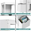 Pemberly Row Contemporary MDF and NC Paint Floor Cabinet with 2 Drawers in White
