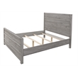 Pemberly Row Contemporary Solid Wood King Bed in Antique Gray