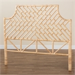 Pemberly Row Modern Brown Rattan Queen Size Standalone Headboard