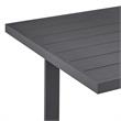 Pemberly Row Aluminum Outdoor Rectangular Dining Table in Gray
