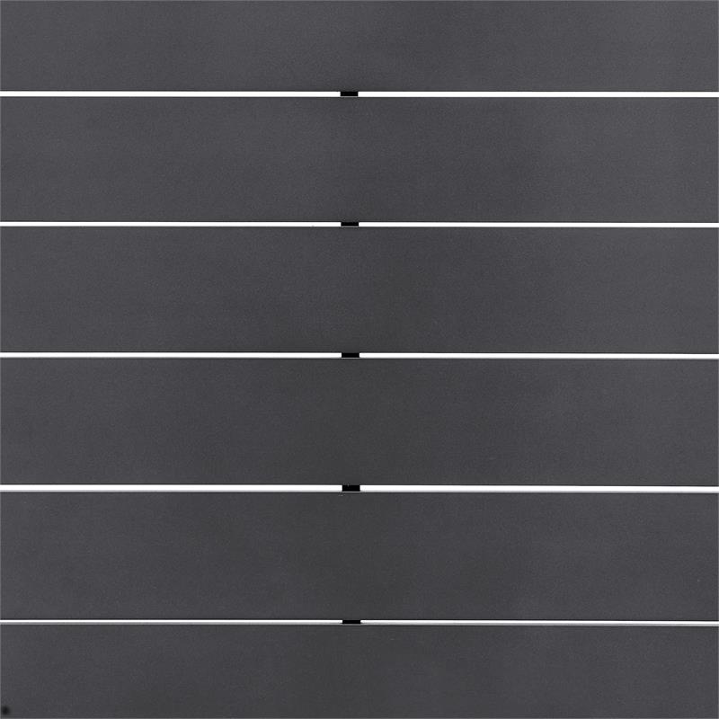 Pemberly Row Aluminum Outdoor Rectangular Dining Table in Gray