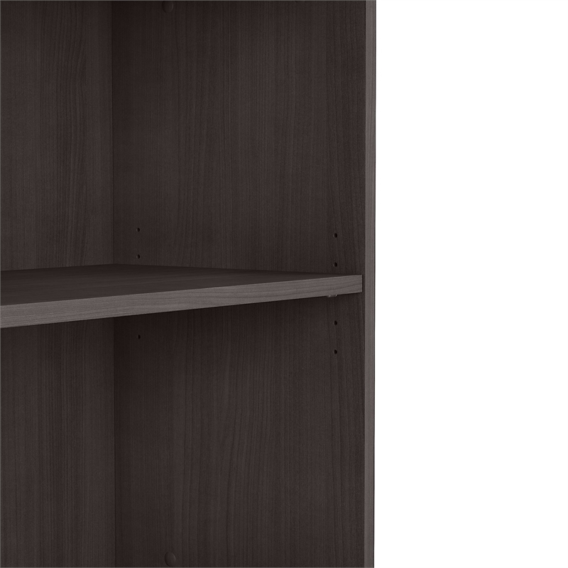 Pemberly Row Tall 5 Shelf Bookcase in Storm Gray - Engineered Wood