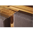 Pemberly Row Gold Detailed Tufted Queen Bed made with Wood in River Sand Gray