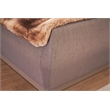 Pemberly Row Gold Detailed Tufted Queen Bed made with Wood in River Sand Gray