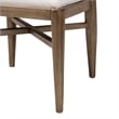 Pemberly Row Brown Mahogany Wood and Natural Rattan Dining Chair