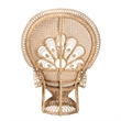 Pemberly Row Modern Bohemian Natural Brown Rattan Peacock Accent Chair