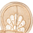 Pemberly Row Modern Bohemian Natural Brown Rattan Peacock Accent Chair