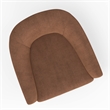 Pemberly Row Modern Fabric Upholstered Accent Swivel Chair in Rust