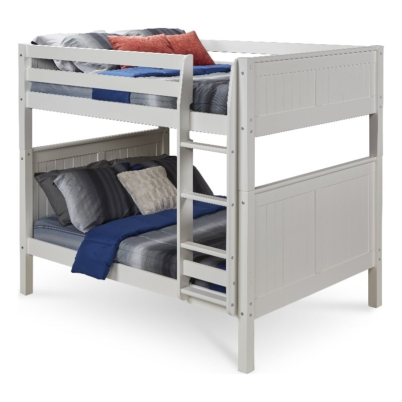 Pemberly Row Full over Full Bunk Bed - Panel Headboard - White Finish