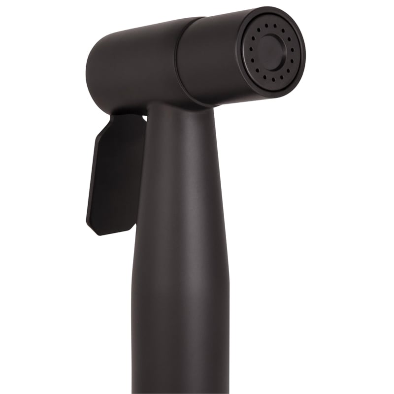Pemberly Row Modern Stainless Steel Bidet Sprayer in Matte Black