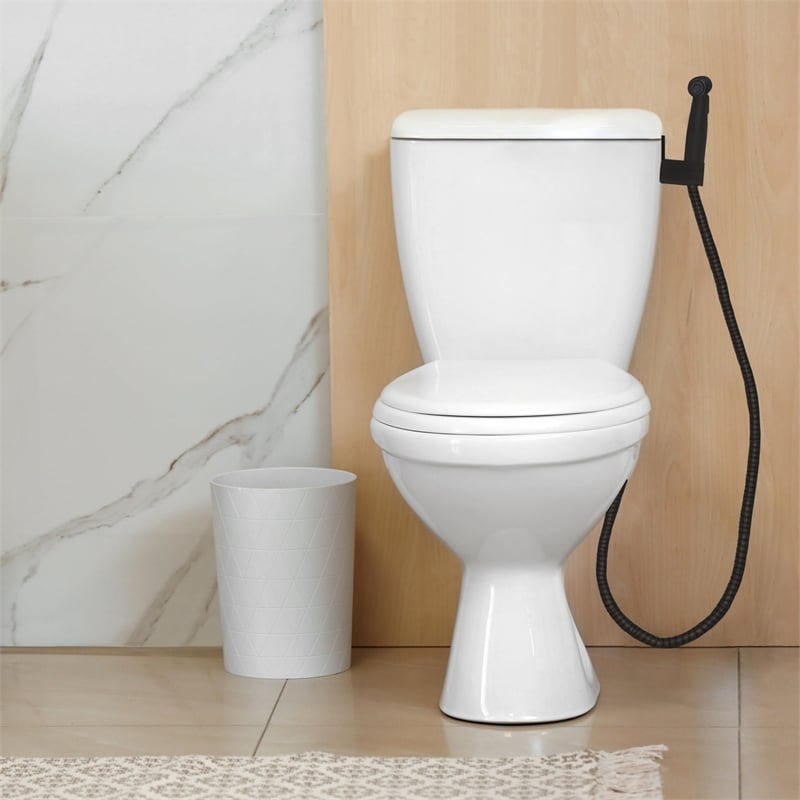Pemberly Row Modern Stainless Steel Bidet Sprayer in Matte Black