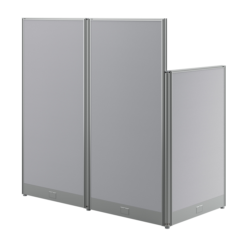 Pemberly Row Engineered Wood Straight Cubicle Desk in Pure White