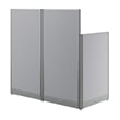 Pemberly Row Engineered Wood Straight Cubicle Desk in Pure White