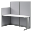 Pemberly Row Engineered Wood Straight Cubicle Desk in Pure White