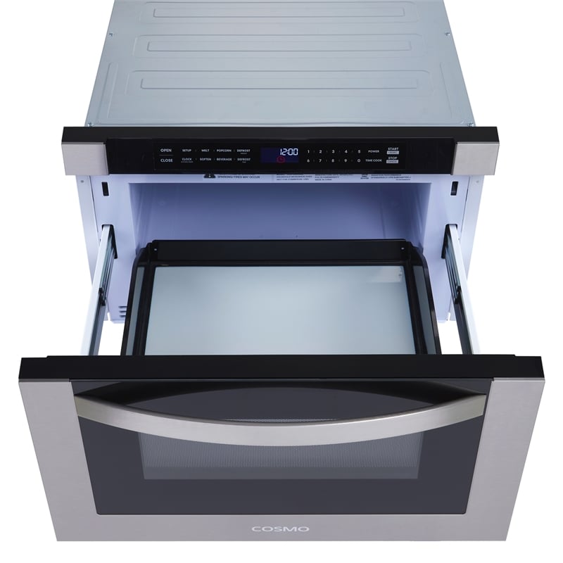 Pemberly Row Built-in Microwave Drawer 1.2 cu.ft.Capacity - Stainless Steel