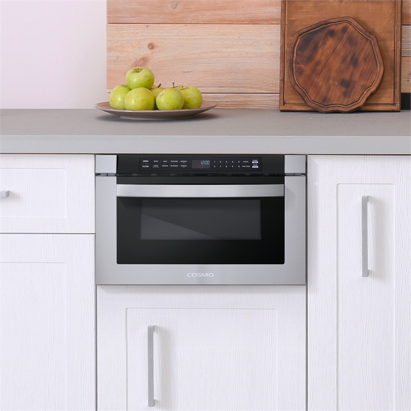 Pemberly Row Built-in Microwave Drawer 1.2 cu.ft.Capacity - Stainless Steel