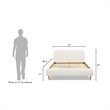 Pemberly Row Curved Headboard Upholstered Platform Bed Queen Ivory White Boucle