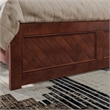Pemberly Row Canyon Queen Foundation Bed Frame w/ Matching Footboard in Walnut
