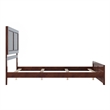 Pemberly Row Canyon Queen Foundation Bed Frame w/ Matching Footboard in Walnut