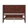 Pemberly Row Canyon Queen Foundation Bed Frame w/ Matching Footboard in Walnut