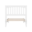 Pemberly Row Becket Twin XL Wood Low Profile Platform Bed in White