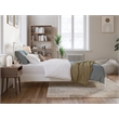 Pemberly Row Becket Twin XL Wood Low Profile Platform Bed in White