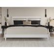 Pemberly Row Modern King Wood Low Profile Platform Bed in White