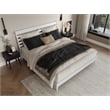 Pemberly Row Modern King Wood Low Profile Platform Bed in White