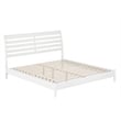 Pemberly Row Modern King Wood Low Profile Platform Bed in White