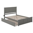 Pemberly Row Madison King Platform Bed  and Twin XL Trundle in Grey