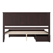 Pemberly Row Madison King Wood Platform Bed  and Drawers in Espresso
