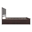 Pemberly Row Madison King Wood Platform Bed  and Drawers in Espresso