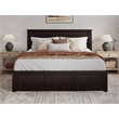 Pemberly Row Madison King Wood Platform Bed  and Drawers in Espresso