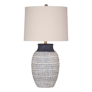 pemberly row modern / contemporary table lamp in blue ceramic