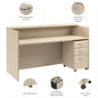 Pemberly Row Reception Desk with Drawers - Natural Elm - Engineered Wood