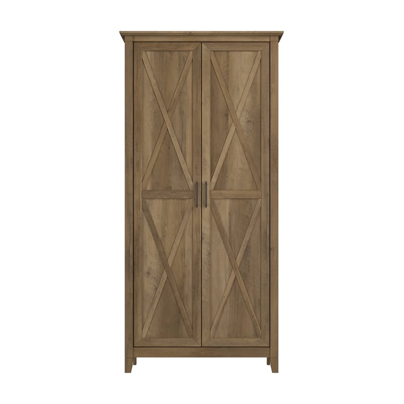 Pemberly Row Tall Storage Cabinet with Doors in Reclaimed Pine - Engineered Wood