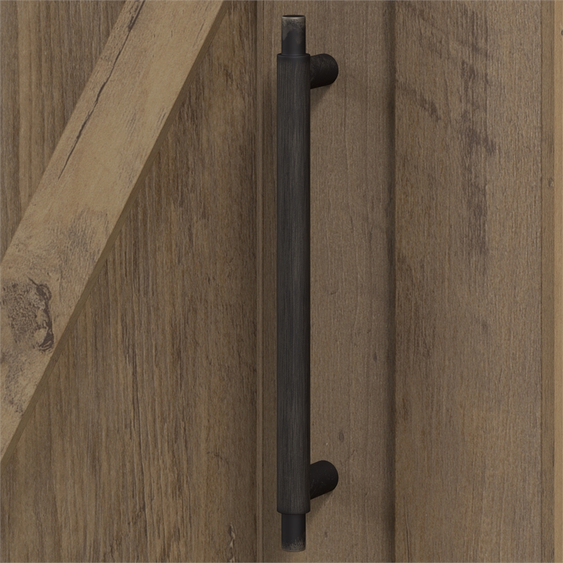 Pemberly Row Tall Storage Cabinet with Doors in Reclaimed Pine - Engineered Wood