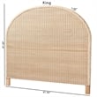 Pemberly Row Sun Bleached Rattan King Size Standalone Headboard