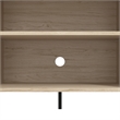 Pemberly Row 58W TV Stand with Doors & Shelves in Natural Elm - Engineered Wood