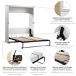 Pemberly Row 69W Queen Murphy Bed - Engineered Wood in White