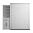 Pemberly Row Queen Murphy Bed with Wardrobe (94W) - Engineered Wood in White