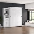 Pemberly Row Queen Murphy Bed with Wardrobe (94W) - Engineered Wood in White