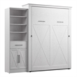 Pemberly Row Queen Murphy Bed with Wardrobe (94W) - Engineered Wood in White