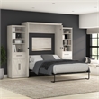 Pemberly Row Queen Murphy Bed and Wardrobes (119W) - Engineered Wood in White