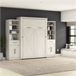 Pemberly Row Queen Murphy Bed and Wardrobes (119W) - Engineered Wood in White