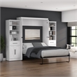 Pemberly Row Queen Murphy Bed and Wardrobes (119W) - Engineered Wood in White