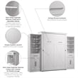 Pemberly Row Queen Murphy Bed and Wardrobes (119W) - Engineered Wood in White